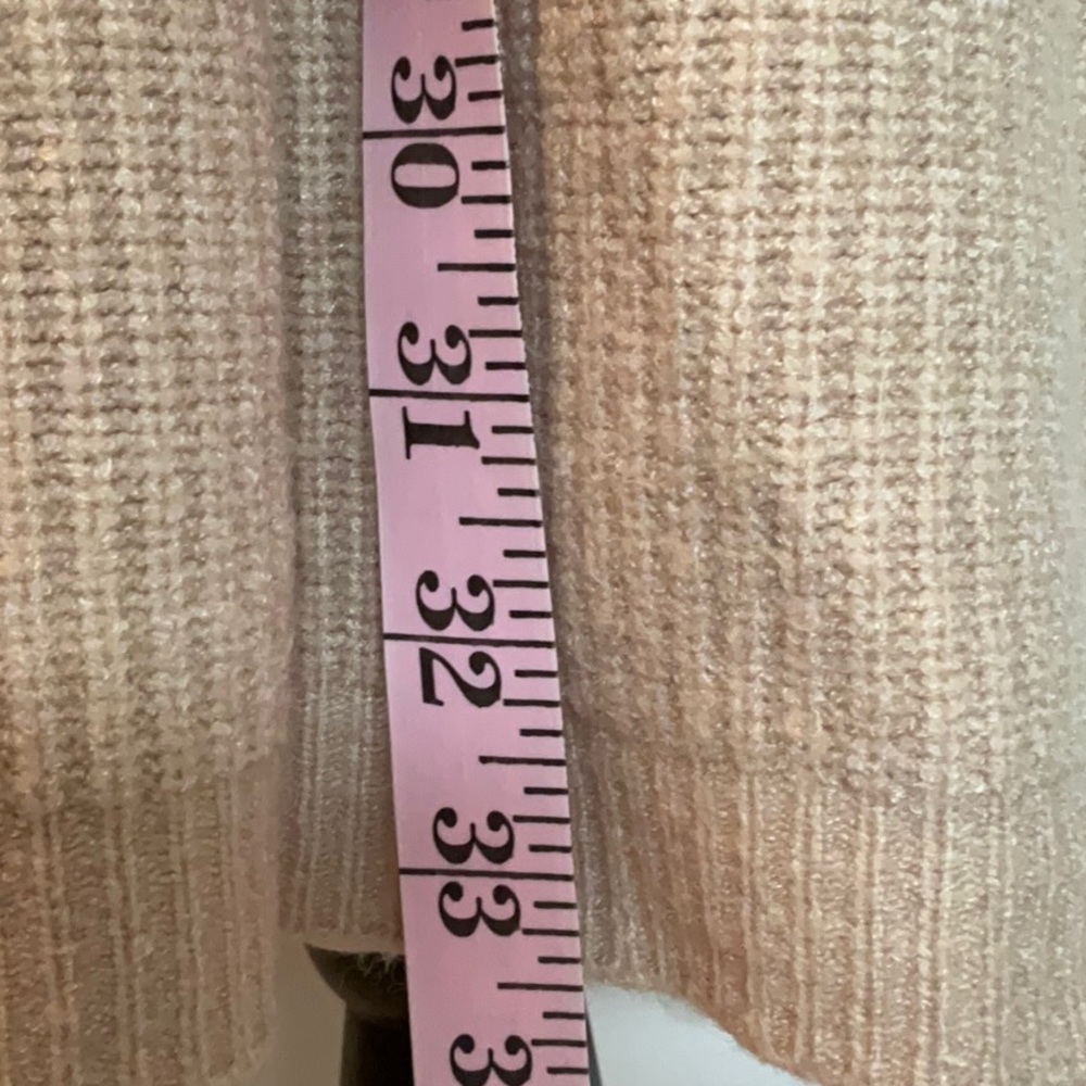Open-Front Cream Color Sweater Size L - Picture 5 of 7